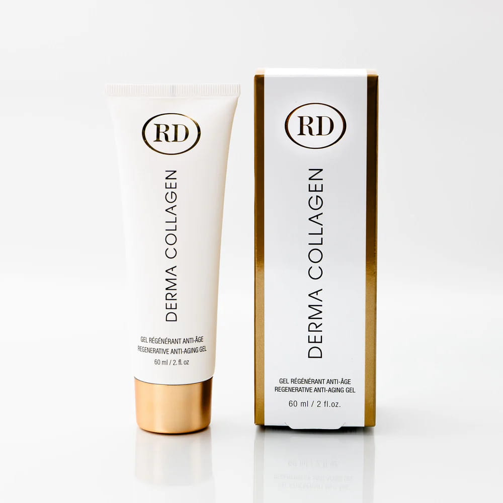 RD Cosmetic Derma Collagen Regenerative Anti-Aging Gel 60ml tube and gold-accented retail box.